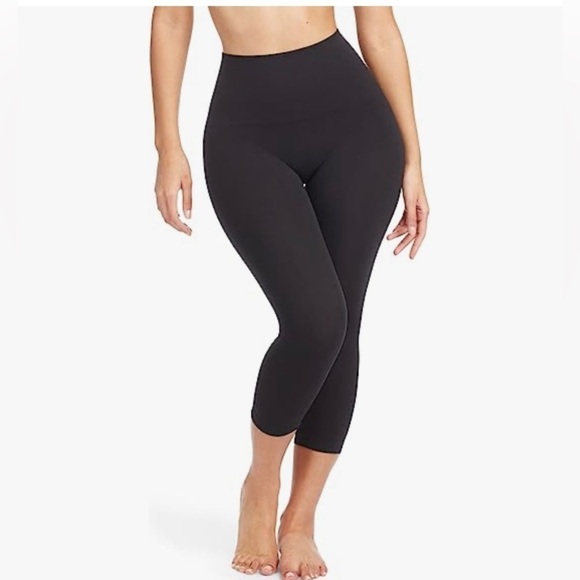 Red Hot Spanx Shaping Leggings Calf-length Pull-onHigh-rise Small Black - Picture 1 of 9